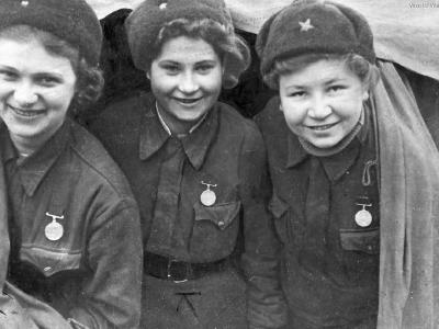 Russian Nurses with medals Leningrad 1943