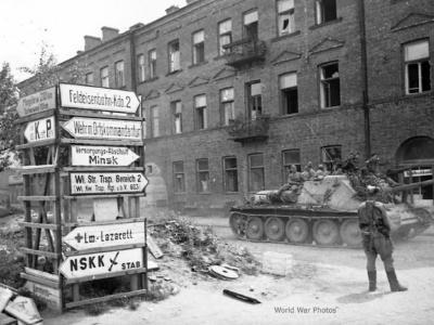 SU-85 in Minsk 1944