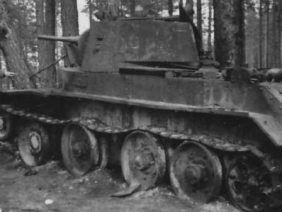BT-7 burned out tank