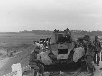 Soviet tank BT-7 abandoned by the Red Army in the summer of 1941
