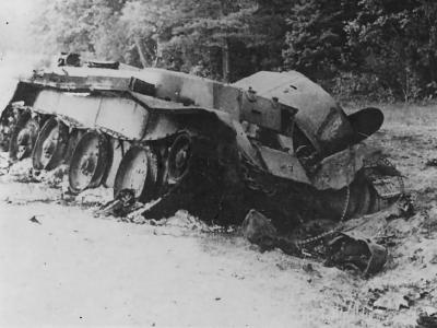 destroyed tank BT-7 2