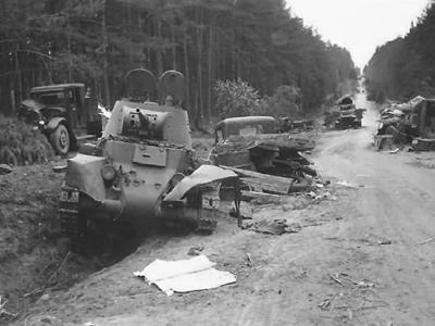 knocked out BT-7 tank