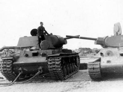 KV-1 and T-34 captured intact in Bialystok Poland