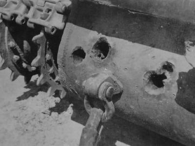 KV-1 tank rear with holes