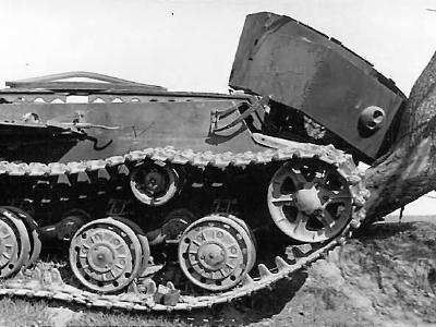 Destroyed by internal explosion heavy tank KV-1