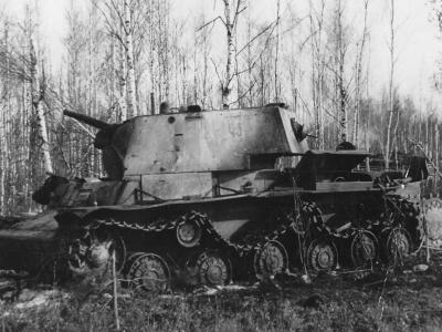 knocked out KV1 heavy tank