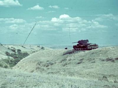 KV-1 tank, color photo