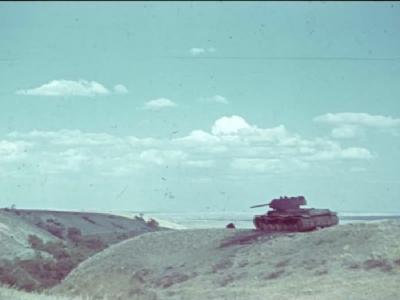 Soviet tank KV 1 in color