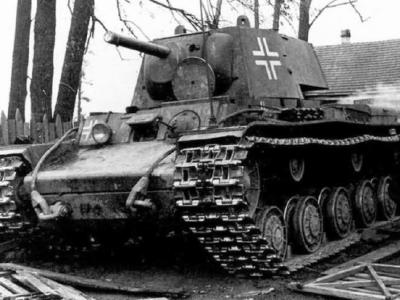 Tank KV-1 model 1941 of the 12. Panzer-Division