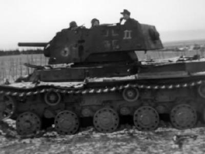 German tank KV-1 left side