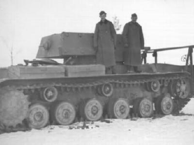 KV-1E tank with snow-plow Eastern Front