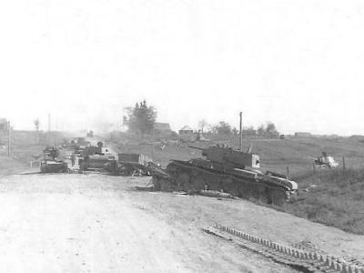 KV-1 model 1940 destroyed on the roadside