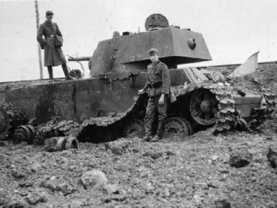 Destroyed KV-1 near Kovno in 1941