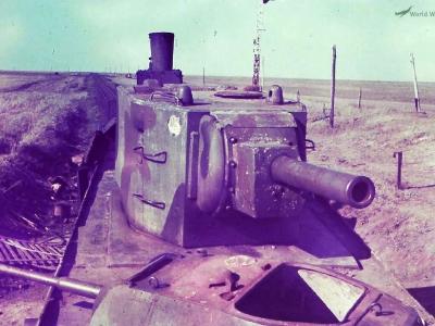 Soviet armored train with KV-2 T-34 turrets
