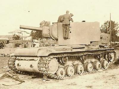 abandoned heavy tank KV-2 mod 1941