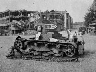 T 26 tank used as road sign 2