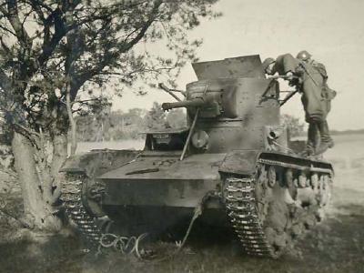 T-26 tank model 1933 abandoned during the Operation Barbarossa