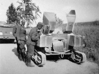 T-27 being examined by a German troops, 1941