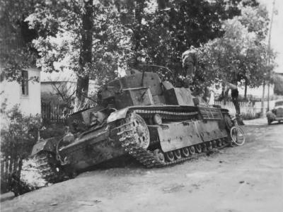 Abandoned T-28 Lvov Ukraine 1941