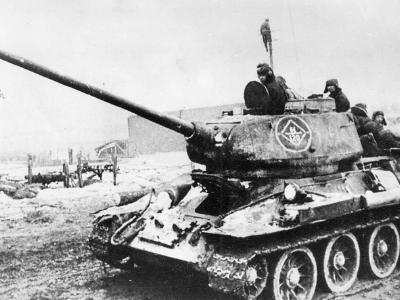 T-34-85 of the 64th Guards tank brigade in 1945