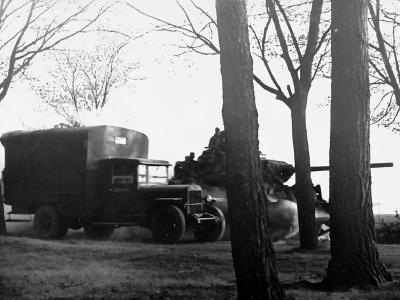 T-34-85 and Gaz AA truck