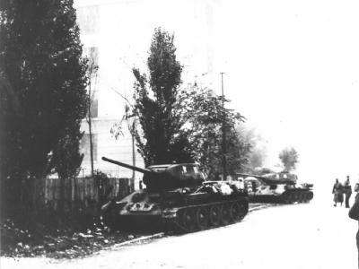 T-34-85 tanks of 36th Guards tank brigade Yugoslavia