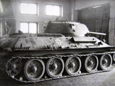 Tank T-34 76 model 1940 of 16th Panzer Division