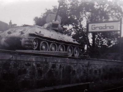 T-34 soviet tank in Grodno 1941