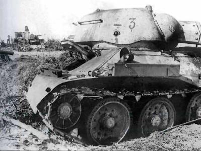 T-34 tank code 3 with Uralmash turret destroyed