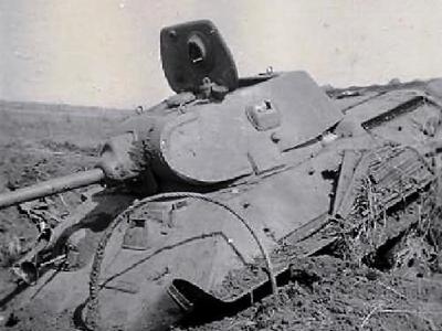 T-34 model 1940 tank destroyed