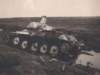 burned out T-34 tank 15