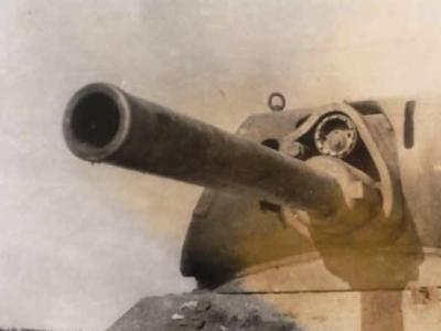 Detail of the turret of Tank T-34