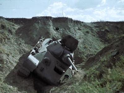 Soviet tank T-34 in color
