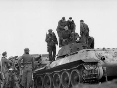 Captured T-34 with crew