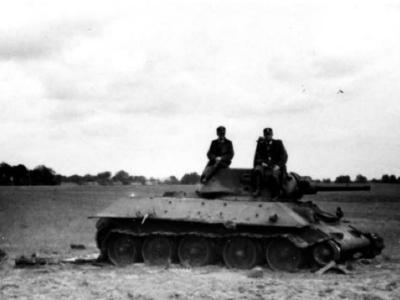 Destroyed T-34 tank Dubno
