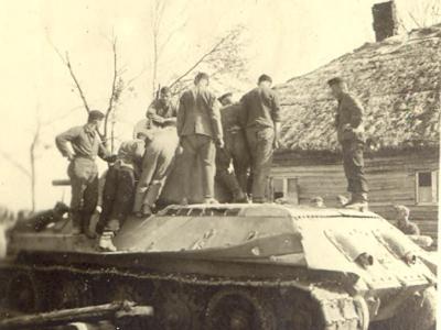 Captured T-34/76 tank