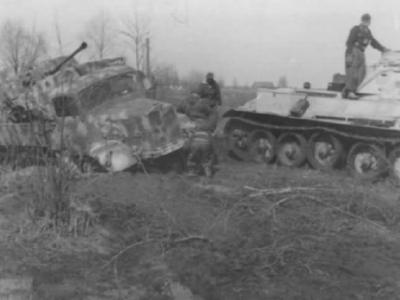 T-34/76 tank in german Wehrmacht service (4. (Panzer) Kompanie schw. Ski-Batallion 1)