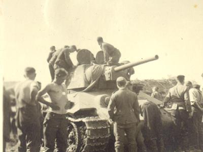 Captured T-34 tank coded 55