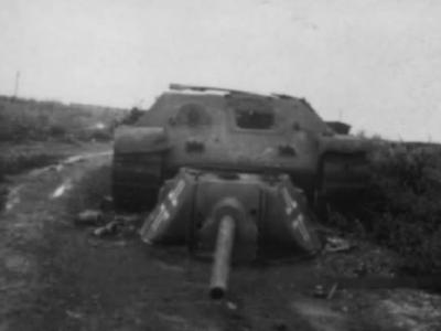Knocked out german T-34