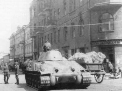 T-34/76 tank on street 58