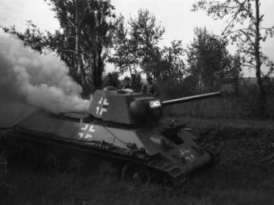 T-34 tank in german service hex 183
