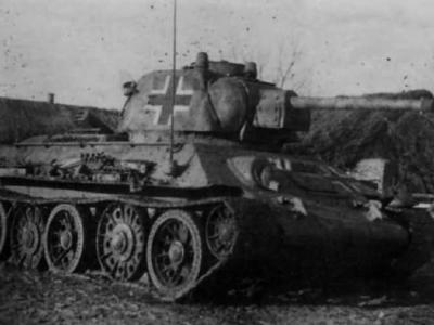 T-34/76 (model 1943) tank in german Wehrmacht service