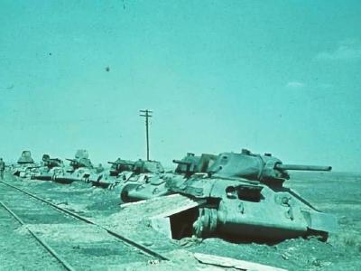 T-34 tanks in battle of Stalingrad 1942