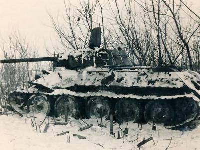 T-34 tank with extra armor
