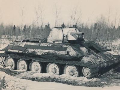 knocked out T-34 tank