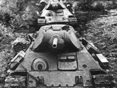 T-34 tanks with extra armour