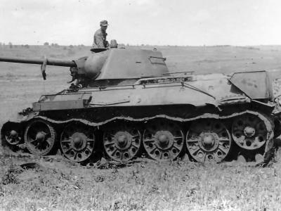 Soviet T-34 model 1942 tank manufactured at plant 183