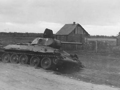 T-34 tank after capture by German forces 12