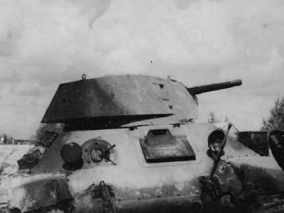 Burned out T-34 tank 15
