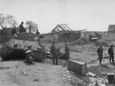 abandoned soviet tank T-34/76 mod 1941 after capture by German forces, Summer 1941